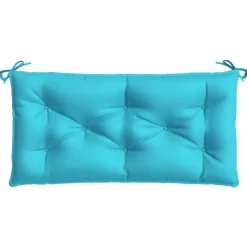 VIDAXL - Coussins de banc de jardin lot de 2 turquoise 100x50x7 cm tissu