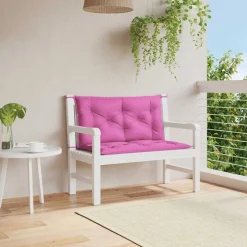 VIDAXL - Coussins de banc de jardin lot de 2 rose 100x50x7 cm tissu