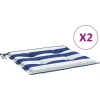 VIDAXL - Coussins de chaise de jardin lot de 2 50x50x4 cm tissu
