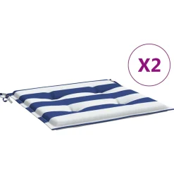 VIDAXL - Coussins de chaise de jardin lot de 2 50x50x4 cm tissu