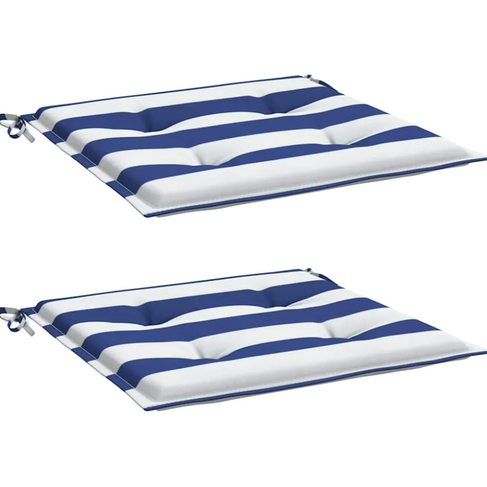 VIDAXL - Coussins de chaise de jardin lot de 2 50x50x4 cm tissu
