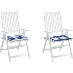 VIDAXL - Coussins de chaise de jardin lot de 2 50x50x4 cm tissu