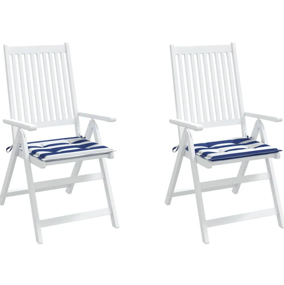 VIDAXL - Coussins de chaise de jardin lot de 2 50x50x4 cm tissu