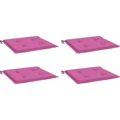 VIDAXL - Coussins de chaise de jardin lot de 4 rose 50x50x4 cm tissu
