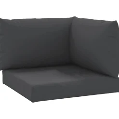 VIDAXL - Coussins de palette lot de 3 noir tissu oxford