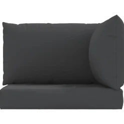 VIDAXL - Coussins de palette lot de 3 noir tissu oxford