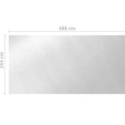 VIDAXL - Couverture de piscine argenté 488x244 cm pe