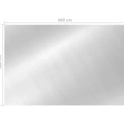 VIDAXL - Couverture de piscine rectangulaire 600x400 cm pe argenté