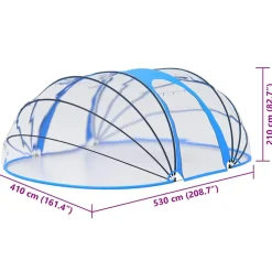 VIDAXL - Dôme de piscine ovale 530x410x210 cm