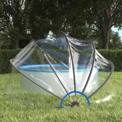 VIDAXL - Dôme de piscine rond 406x203 cm pvc