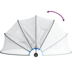 VIDAXL - Dôme de piscine rond 406x203 cm pvc