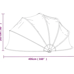VIDAXL - Dôme de piscine rond 406x203 cm pvc