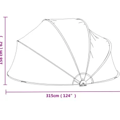 VIDAXL - Dôme de piscine rond 315x158 cm pvc