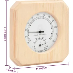 VIDAXL - Ensemble 2 en 1 hydrothermographe et minuterie à sable de sauna