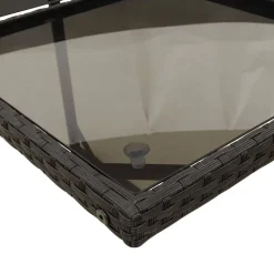 VIDAXL - Ensemble à manger de jardin 17 pcs coussins noir résine tressée