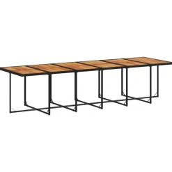 VIDAXL - Ensemble à manger de jardin 13 pcs coussins noir résine tressée