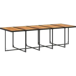 VIDAXL - Ensemble à manger de jardin 11 pcs coussins noir résine tressée