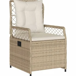 VIDAXL - Ensemble à manger de jardin avec coussins 5pcs beige poly rotin