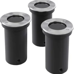 VIDAXL - Ensemble de 3 lampes encastrables pour extérieur