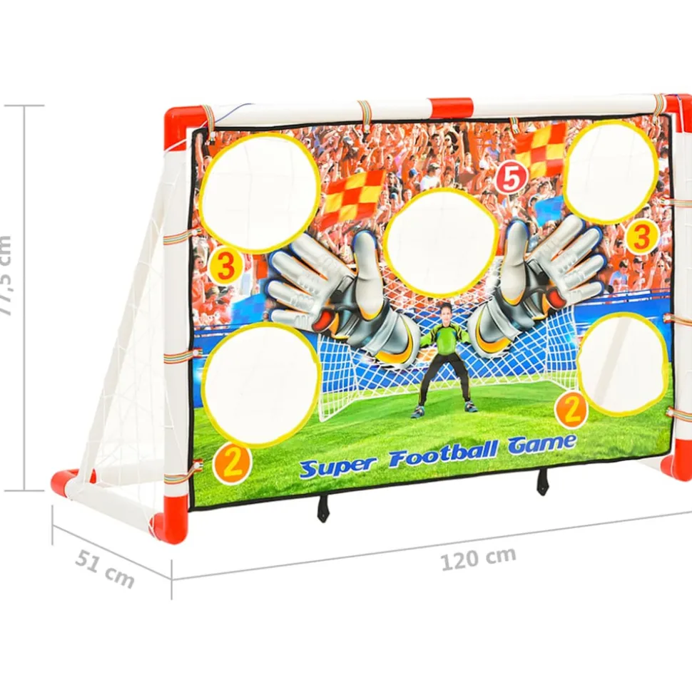 VIDAXL - Ensemble de buts de football enfant avec panneau 120x51x77,5 cm
