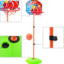 VIDAXL - Ensemble de panier et de ballon de basket pour enfants