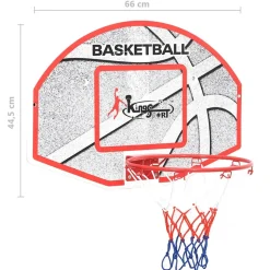 VIDAXL - Ensemble de panneau de basket mural 5 pcs 66x44,5 cm
