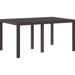 VIDAXL - Ensemble de salle à manger pour jardin 5 pcs marron rattan polt