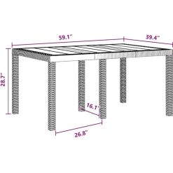 VIDAXL - Ensemble de salle à manger pour jardin 5 pcs marron rattan polt