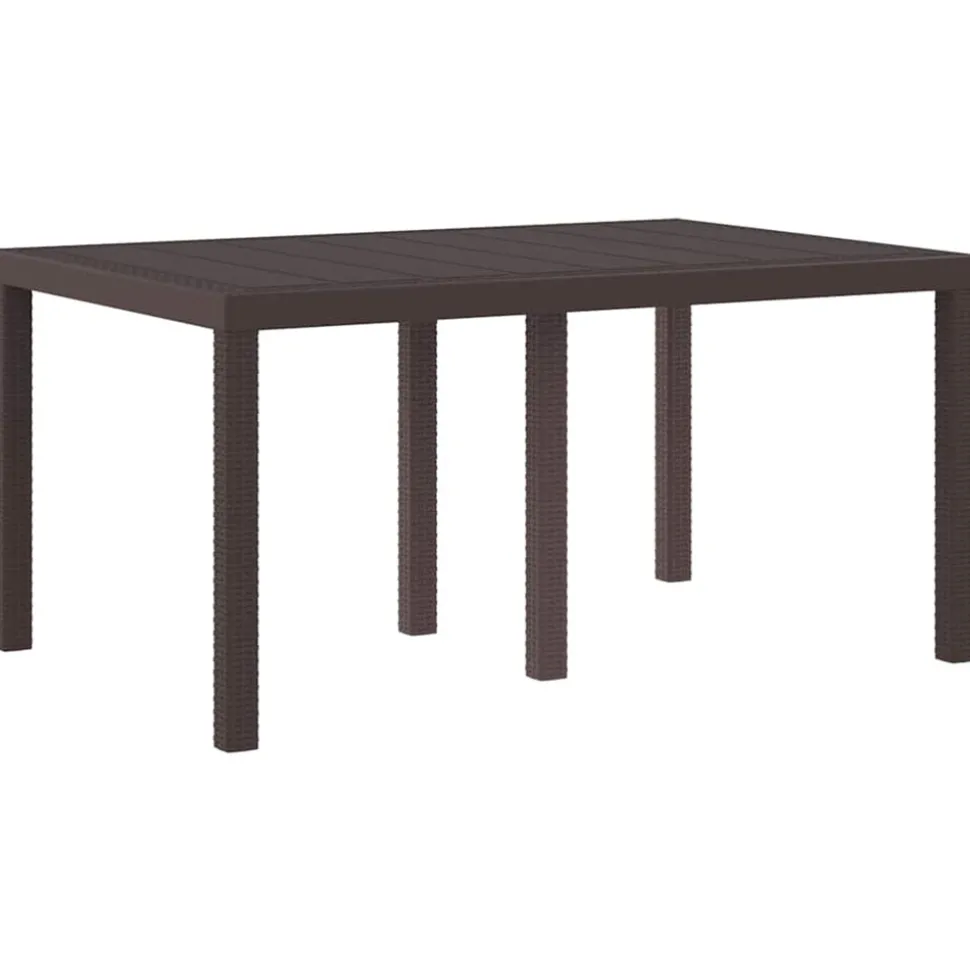 VIDAXL - Ensemble de salle à manger pour jardin 7 pcs marron rattan polt