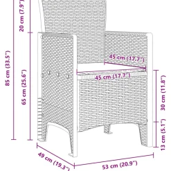 VIDAXL - Ensemble de salle à manger pour jardin 11 pcs blanc et taupe