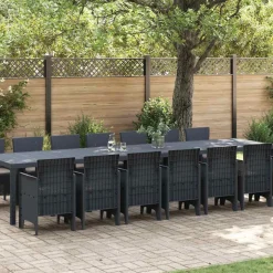 VIDAXL - Ensemble de salle à manger pour jardin 15 pcs anthracite