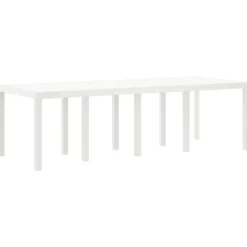 VIDAXL - Ensemble de salle à manger pour jardin 11 pcs blanc rattan polt