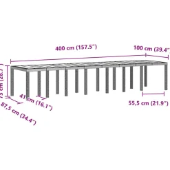 VIDAXL - Ensemble de salle à manger pour jardin 17 pcs blanc rattan polt
