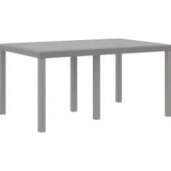 VIDAXL - Ensemble de salle à manger de jardin 5 pièces avec coussins gris clair poly rotin