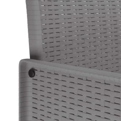 VIDAXL - Ensemble de salle à manger de jardin 5 pièces avec coussins gris clair poly rotin