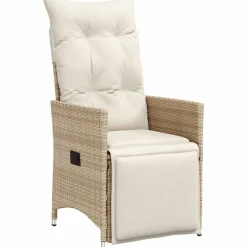 VIDAXL - Ensemble de salle à manger pour jardin 5 pcs beige poly rotin