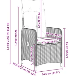 VIDAXL - Ensemble de salle à manger pour jardin 5 pcs marron poly rotin