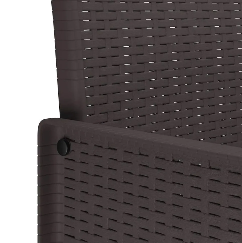 VIDAXL - Ensemble de salle à manger pour jardin 9 pcs marron rattan polt