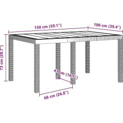 VIDAXL - Ensemble de salle à manger pour jardin 5 pcs blanc rattan polt