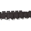 VIDAXL - Ensemble de salle à manger pour jardin avec coussin 13 pcs