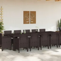 VIDAXL - Ensemble de salle à manger pour jardin avec coussin 13 pcs