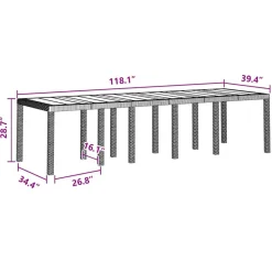 VIDAXL - Ensemble de salle à manger pour jardin avec coussin 13 pcs