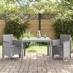 VIDAXL - Ensemble de salle à manger pour jardin 3 pcs gris clair