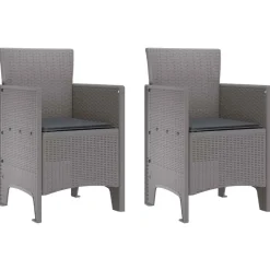 VIDAXL - Ensemble de salle à manger pour jardin 3 pcs gris clair