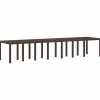 VIDAXL - Ensemble de salle à manger pour jardin 15 pcs marron