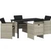 VIDAXL - Ensemble de salle à manger pour jardin 5 pcs gris clair