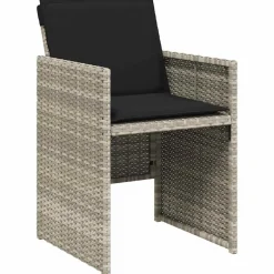 VIDAXL - Ensemble de salle à manger pour jardin 5 pcs gris clair