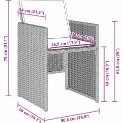 VIDAXL - Ensemble de salle à manger pour jardin 5 pcs gris clair