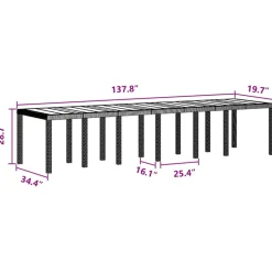 VIDAXL - Ensemble de salle à manger pour jardin 15 pcs marron