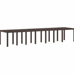 VIDAXL - Ensemble de salle à manger pour jardin 17 pcs marron